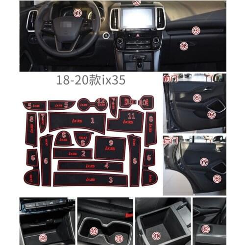Non-slip mat Interior door pad cup mat for Hyundai ix35 2018 2019,23pcs/lot,car styling, auto accessories