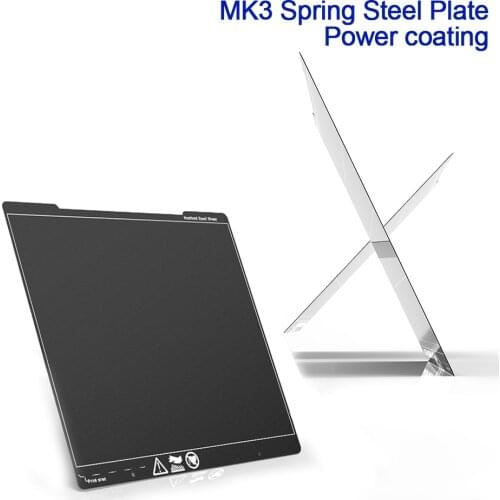 MK3 I3 Spring Steel Sheet Textured PEI Film Printing Platform Plate 254*241MM Heatbed Power Coated For Ender3 Prusa I3 MK3 MK3S