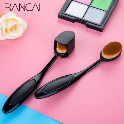 RANCAI 1PCS Foundation Makeup Brush Flat Top Kabuki Face Blush Powder Brush for Cream or Flawless-Powder Cosmetics Beauty Tools