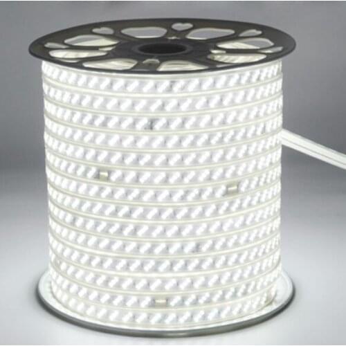 220V 5630/5730SMD Led Strip Light 1m/2m/3m/4m/5m/6M/7M/8M 180Led/m White/Warm White Cross Led Chip Led Lighting With EU US Plug
