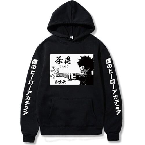 2021 Harajuku My Hero Academia Unisex Hoodies Japanese Anime Dabi Printed Mens Hoodie Sweatshirts Tops Unisex
