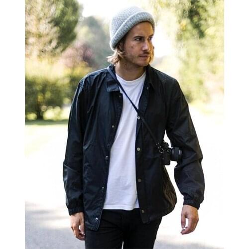 Spring Coach Jacket Large Size Streetwear Thin Black Loose Couple Jacket Male Plus Size Long Sleeve Top Men 2xl Button Coat Male