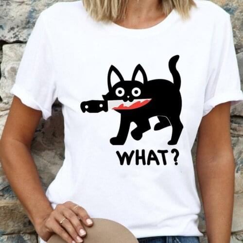 Women Cat Pet Clothing 90s Trend Fall Autumn Thanksgiving Halloween Cartoon T Top Shirt Fashion Tee Female Graphic T-Shirts