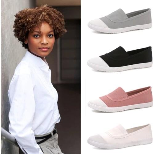 QWEDF women summer canvas flat shoes fashion Simple generous Multiple colors casual Shallow mouth Breathabley shoes women YA-72
