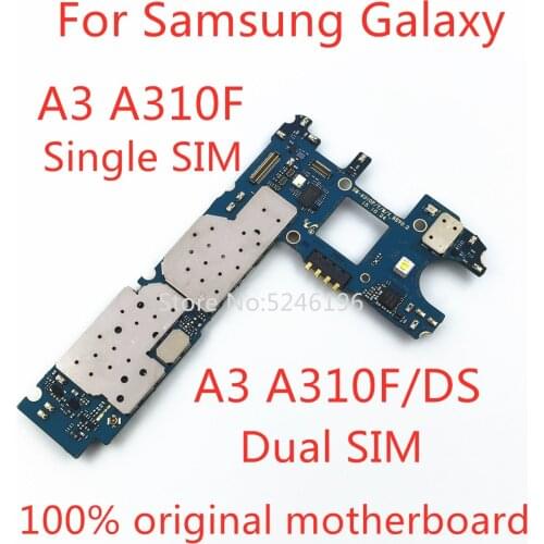1pcs Apply to For Samsung Galaxy A3 A310F A310F/DS Original motherboard chip system unlocking logic board Replacement of parts