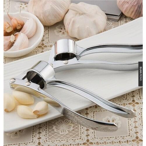 1PC tainless Steel Garlic Press Kitchen Accessories Gadegts Cooking Vegetable Tools Garlic Peeler Crusher Descascador KX 132