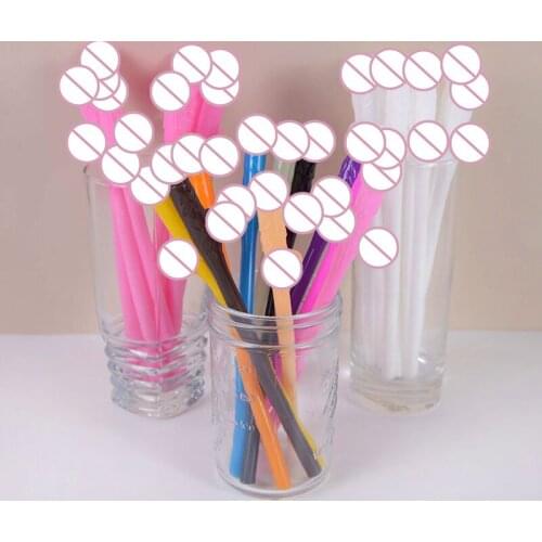 10Pcs Drinking Penis Straws Bridal Shower Sexy Hen Night Willy Penis Novelty Nude Straw for Bar Bachelorette Party Supplies