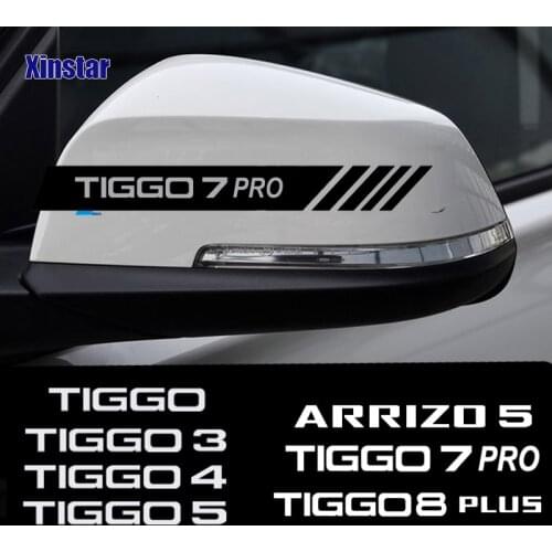2pcs Car Rearview Mirror Sticker For CHERY TIGGO 2 3 4 5 7 8 PRO PLUS ARRIZO 5 Auto Accessories