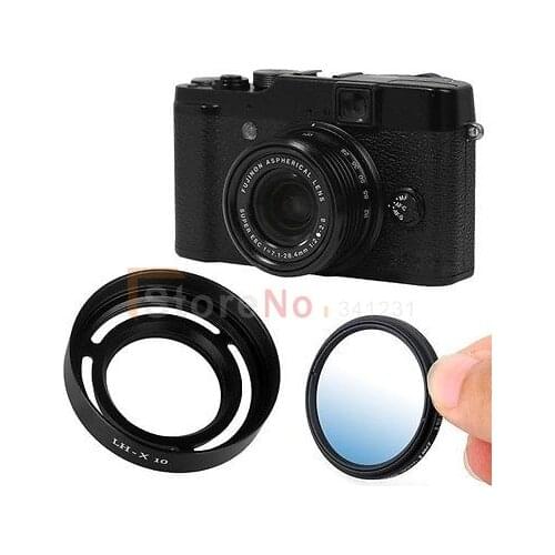 2 in 1 New slim 40mm MC- UV filter + Lens hood for fuji fujifilm LH-X10 X10