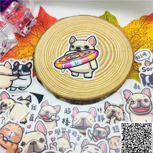 40 pcs Cute playful dog Stickers for Car Styling Bike Motorcycle Phone book Travel Luggage toy Funny Sticker Bomb Decals