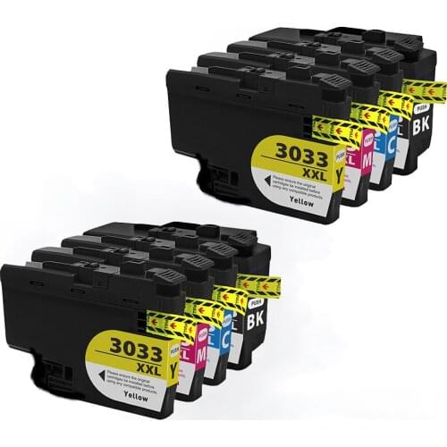 Compatible for 8PK LC3033 Ink Cartridges for Brother MFC-J995DW MFC-J995DW XL Printer