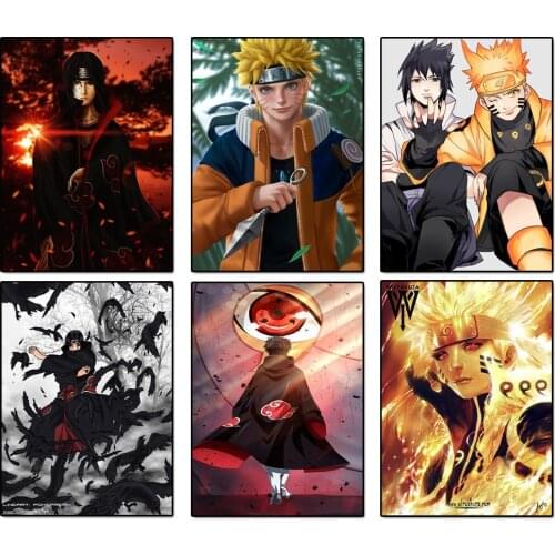 Anime Naruto Uchiha Sasuke Kakashi Style Canvas HD Printing Poster Wall Painting Sticker Background Wall Bedroom Decoration