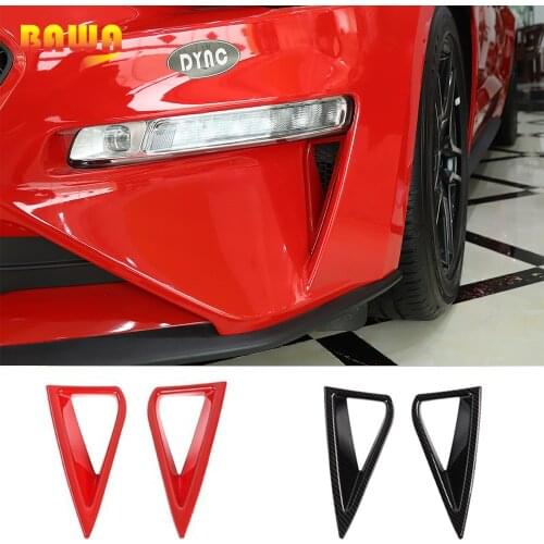 BAWA Car Front Daytime Running Light Decoration Cover for Ford Mustang 2018+ ABS Car Stickers Accessories for Ford Mustang 2019