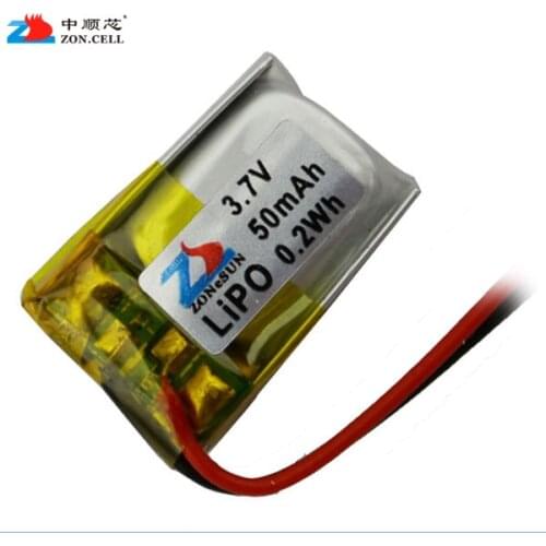 In 401015351015 50mAh 3.7V Bluetooth headset smart wearable keyboard polymer lithium battery Rechargeable Li-ion Cell