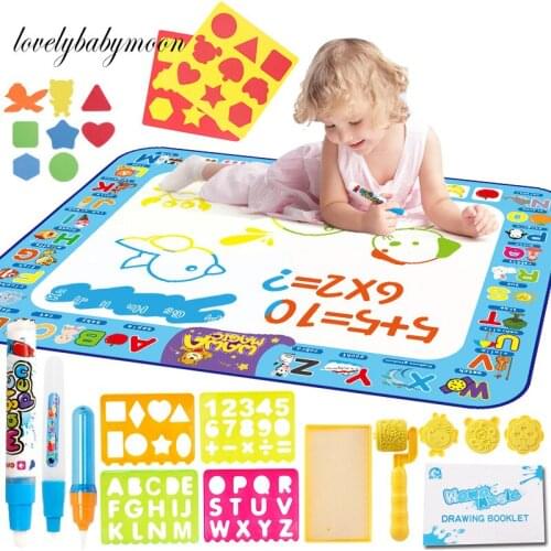 Large Magic Water Drawing Mat Coloring Doodle Mat with Magic Pens Montessori Toys Painting Board Educational Toys for Kids