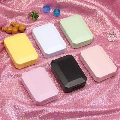 60*41*20mm Solid Rectangle Contact Lens Case with Mirror Portable Colored Contact Lens Container High Quality Eye Contact Box