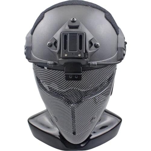 CS Tactical Soldier Fast FRP Helmet + Vajra Mesh Mask T010