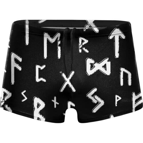 Men Viking swimwear Viking Runes Elder Futhark Design Vikings shorts Boy for the sea Pool
