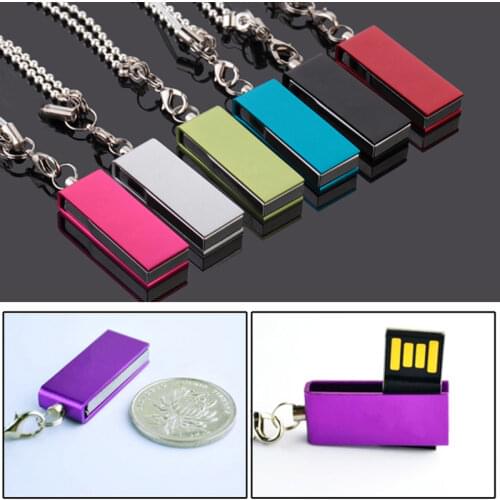 10pcs Free Logo) USB Flash Drive Metal Chain Pen Drive 2.0 Pendrive 32GB 16GB 8GB 4GB Real Capacity Key Usb Sticks Flash Memory