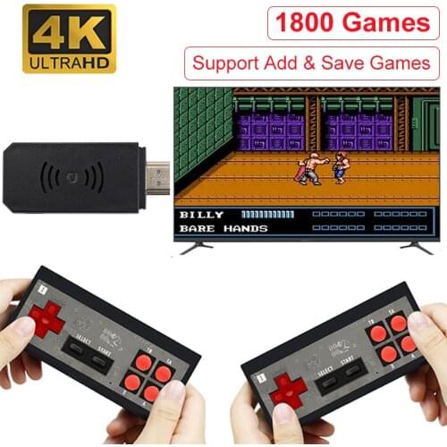 Video Game Console Built in 1551 Games 8 Bit Game Player Handheld Game Console Dual Wireless Controller Gamepad HD TV Output