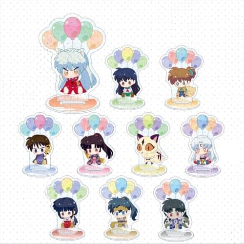 Inuyasha Acrylic Stand Figure Model Plate Desktop Toy Rin KAGURA Kikyo Higurashi Kagome Naraku Cosplay Anime Student Collection
