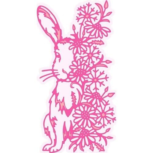 Bunny Rabbit Flower Lace Border Metal Cutting Dies Cut Die Mold Card Scrapbook Paper Craft Knife Mould Blade Punch Stencils 2021