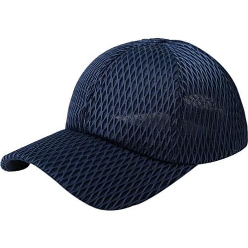 Summer Hollow Ponytail Baseball Cap Outdoor Adjustable Anti UV Mesh Peaked Hat