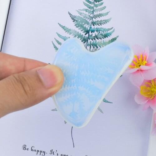 Hand Massager Opalite Gua Sha Tool Massage Face SPA Acupuncture Scraping Healing Jade Stone For Body Neck Back Foot Health Care
