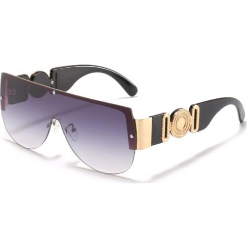 Fashion Classic Luxury Oversized Square Siamese Sunglasses For Women Men Brand Design Outdoor Sports Driving Travel Sun Glasses