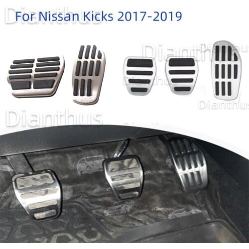 For Nissan Kicks 2017-2019 Car Accelerator Gas Brake Foot Pedal Cover Pad AT MT Pedals 2018