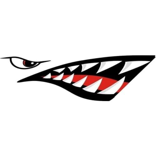 Kayak Sticker Waterproof Shark Teeth Mouth Stickers Decal Canoe Dinghy Marine Boat Car Truck