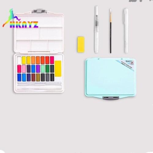 Solid watercolor watercolor pigment Beginner powder cake art solid watercolor manufacturer wholesale 24 color 36 color pigment