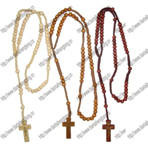 Rosary necklace / wood rosary / wooden bead rosary necklace on sale special offer