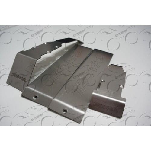 S Summit e-revo Metal guard plate chassis 3mm & Bumper set For 1/10 scale RC Hraxxas Truck