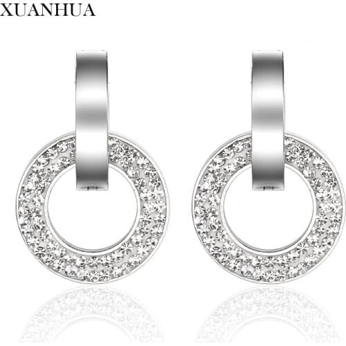 XUANHUA Stud Earrings Stainless Steel Jewelry Woman Vogue 2019 Jewelry Accessories Charm bohemian Mass Effect