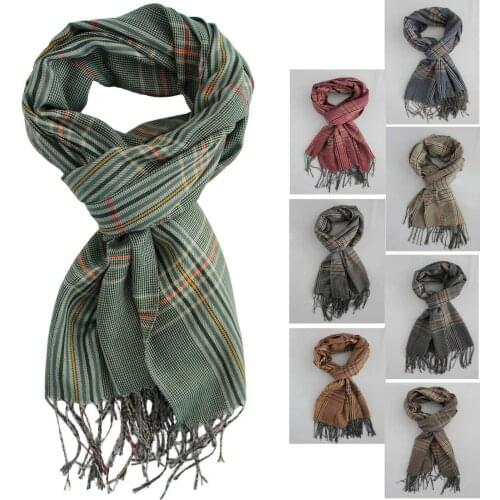 100 Wool Pashmina Scarf Fine Men Soft Fringed Scarf Man Long Fereti Fashion Urban Style Chic