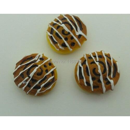 Resin flatback ice roll hamburger bread 20mm Cabochons Jewelry Mobile Phone Hairpin Headwear DIY Accessories B204-4