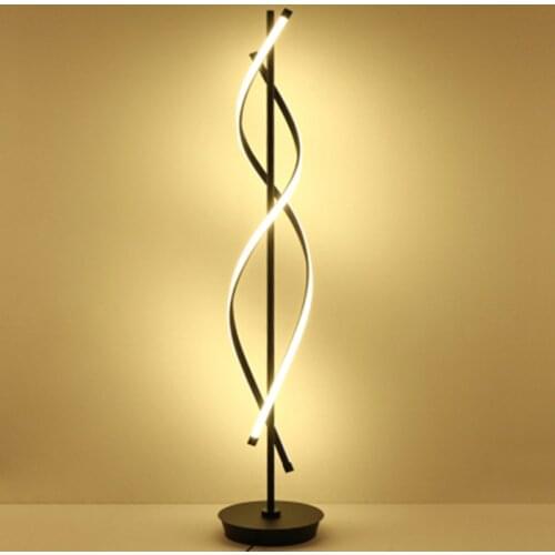 Modern LED Spiral Floor Lamp Bedroom Living Room Interior Decoration Dimming Lighting Floor Lights Hotel Office Hall Desk Lamp