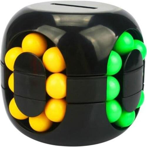 T5EC Rotary Finger Spinner Piggy Bank Orbiting Bean Cube Kid’s Party Favor Set Pressure Relief Anxiety Gyro for Adults ADD