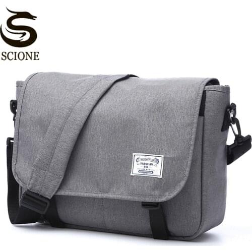 Ultralight Mens Crossbody Bag Waterproof Nylon Messenger Bag Multi Pockets Hand Shoulder Bags Men Business School Bag XA122M