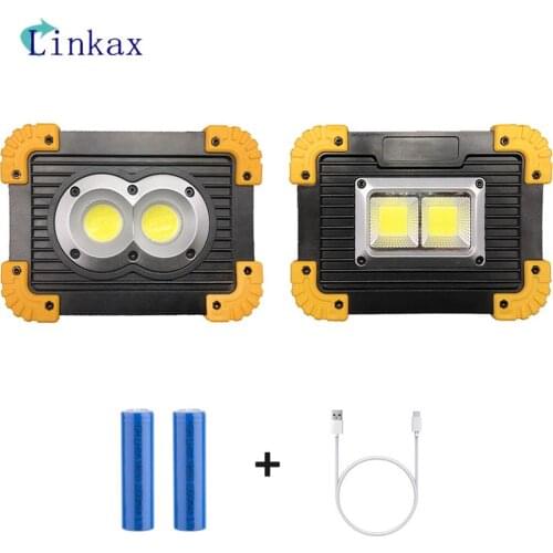 USB Rechargeable COB Led Portable Spotlight Super Bright Led Work Light for Outdoor Camping Lampe Led Flashlight by 18650