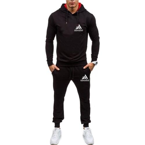 2020 spring and autumn new sportswear mens suit fitness suit mens sports running jogging suit thin section breathable suit