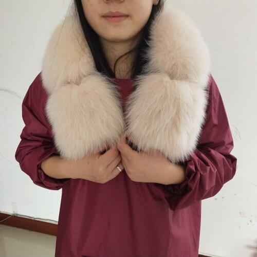 New fox fur collar warm winter womens long section of fur fox fur collar