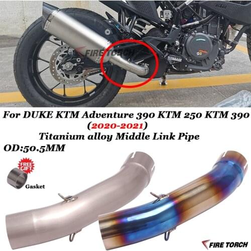 For DUKE KTM 390 Adventure KTM 250 KTM 390 2020-2021 Motorcycle Exhaust Escape Modified Titanium Alloy Middle Link Pipe 390adv