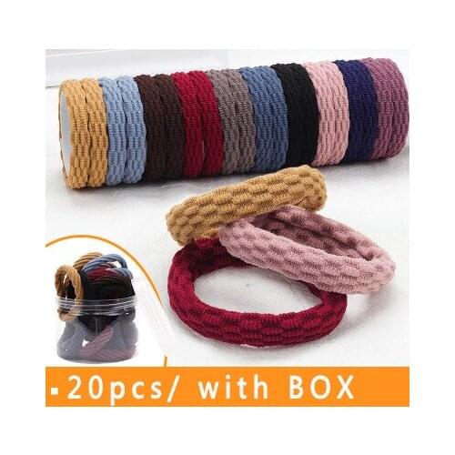 High Quality 20Pcs Thickened Elastic Hair Bands for Women Girls Colorful Hair Rope Fashion Rubber Bands Hair Accessories Gifts