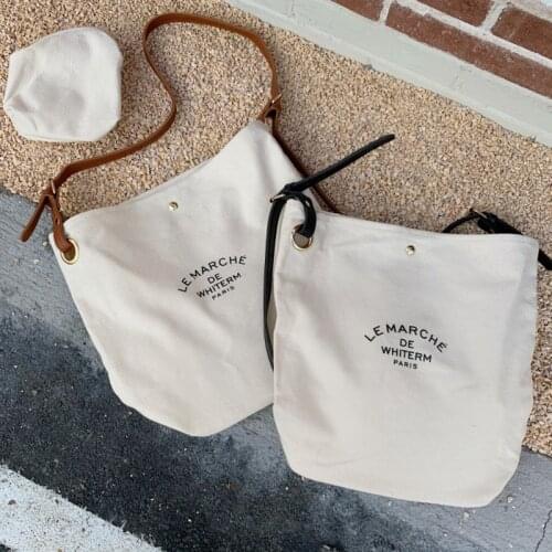 Youda 2021 New Womens Canvas Shoulder Bag Art Letter Crossbody Pak All-match Book Shopping Bags With Small Pouch For Girls