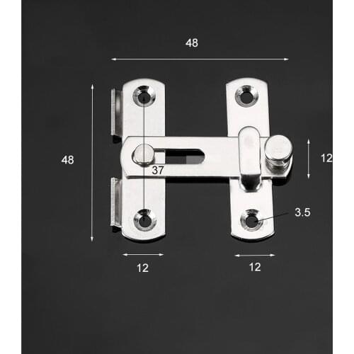 2 Inches Hasp Latch Lock Stainless Steel Home Cabinet Security Multifunction Anti Corrosion Sliding Door Window For Pet Cage