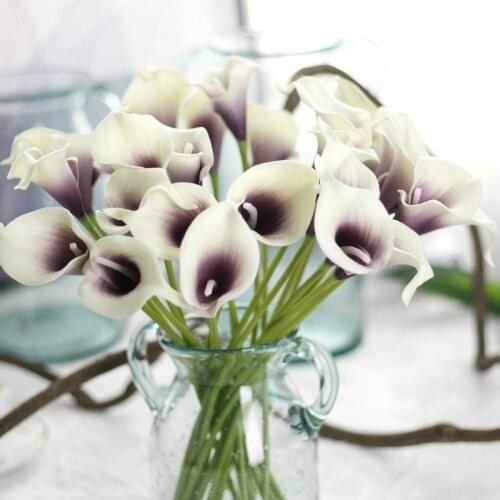1pcs Artificial Flowers Cheap Latex Calla Lily for Home Decoration Wedding Party Supplies Bridal Bouquet Fake Flowers
