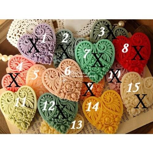 10PCS 45x50mm High Quality LARGE Antique Bouquet Flower Vintage Cabochon -Heart-- (CAB-YF)