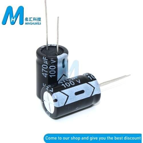 10PCS 100V 470UF Aluminum Electrolytic Capacitor 470UF 100V 16*25MM 105